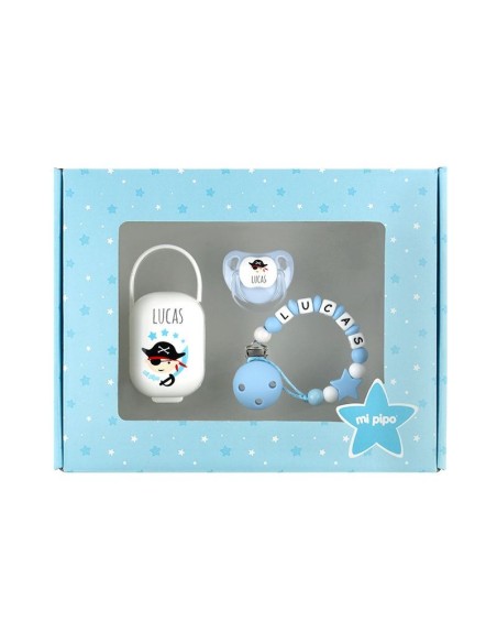 Cajita Top Pirata Azul Personalizada