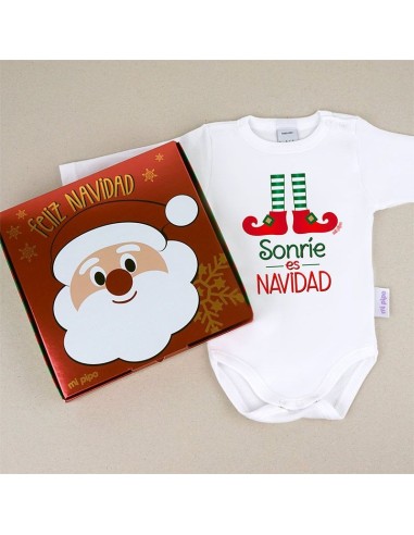 Babidu Body Navideño Soy lo más dulce de la Navidad con cajita de regalo