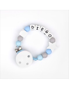Cadenita de silicona Personalizada Baby Celeste