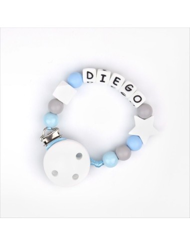 Cadenita de silicona Personalizada Baby Celeste