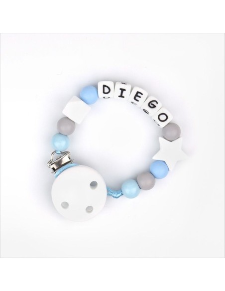 Cadenita de silicona Personalizada Baby Celeste