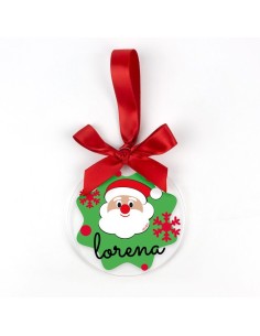 Bola Navidad METACRILATO Papá Noel