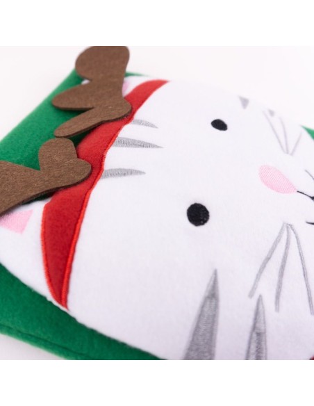 Calcetín Premium Gatito Navidad personalizado