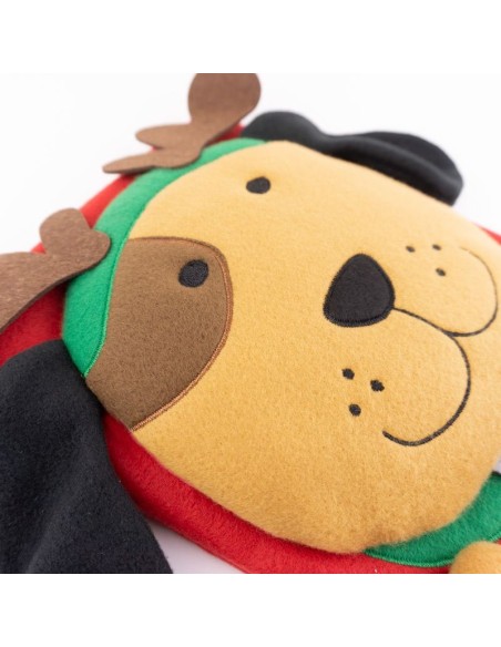 Calcetín Premium Perrito Navidad personalizado