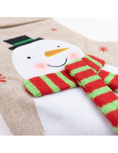 NUEVO Calcetín Premium Yute Navidad Muñeco Nieve personalizado