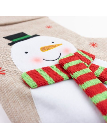 NUEVO Calcetín Premium Yute Navidad Muñeco Nieve personalizado