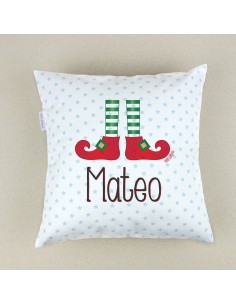Cojín Navideño personalizado Elfo