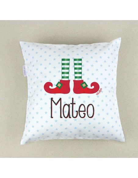 Cojín Navideño personalizado Elfo