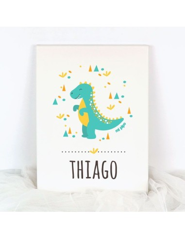 Mi pipo lienzo personalizado dinosaurio.