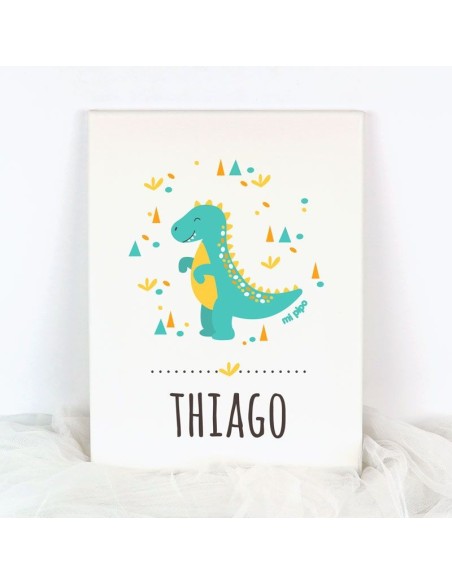 Mi pipo lienzo personalizado dinosaurio.