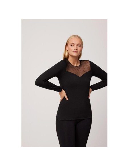 Camiseta termica de plumeti negra