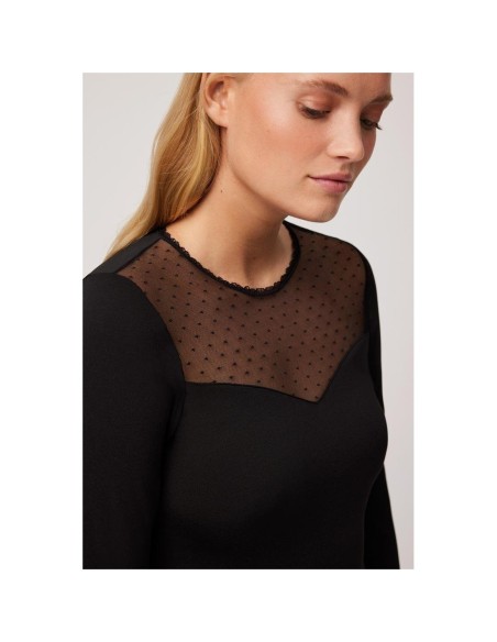 Camiseta termica de plumeti negra