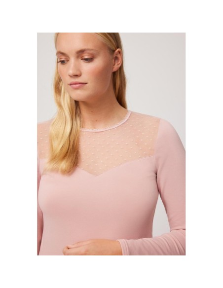 Ysabel Mora camiseta termal  con plumeti