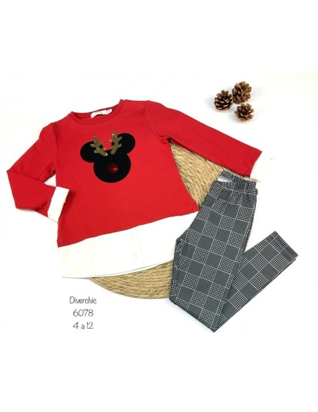 Conjunto niña de reno