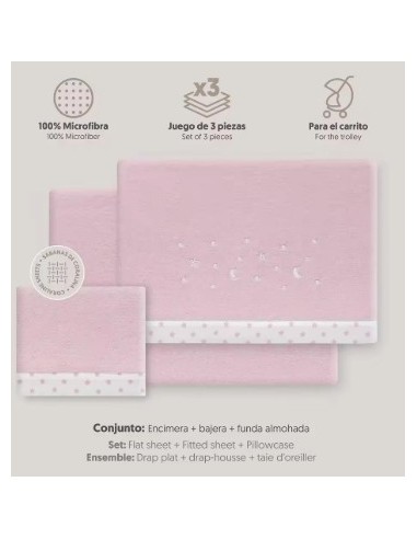 Interbaby sabanas de cuna de coralina rosas