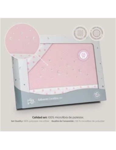 Interbaby sabanas de cuna de coralina rosas