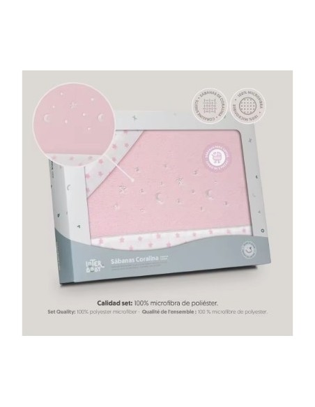 Interbaby sabanas de cuna de coralina rosas