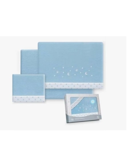 Juego de sábanas de cuna  coralina azul Interbaby