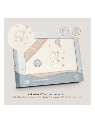 Interbaby sábanas de minicuna de coralina