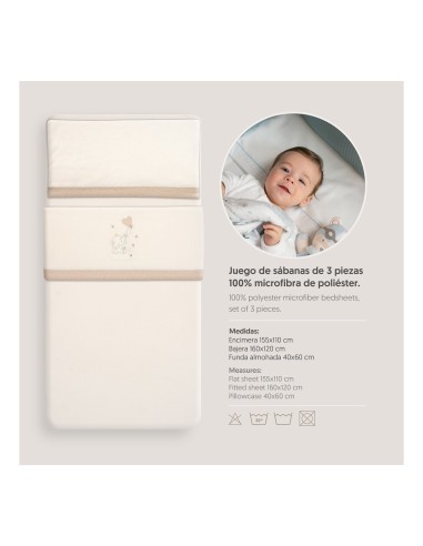 Interbaby sábanas de minicuna de coralina