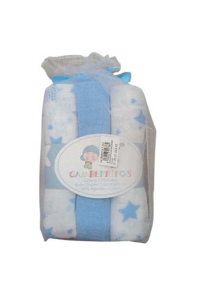 Pack de gasas de algodon estrellas