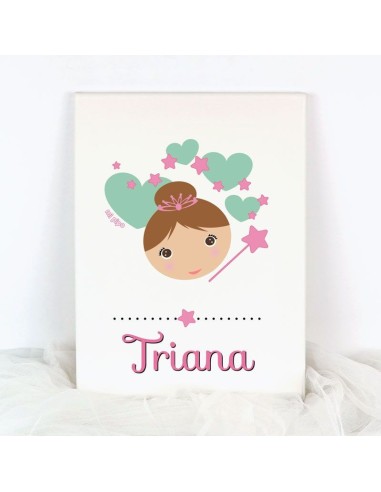 Lienzo Personalizado Hada Corazones