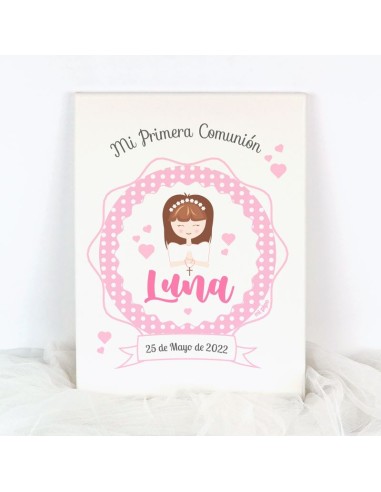 Lienzo Personalizado Comunión Niña