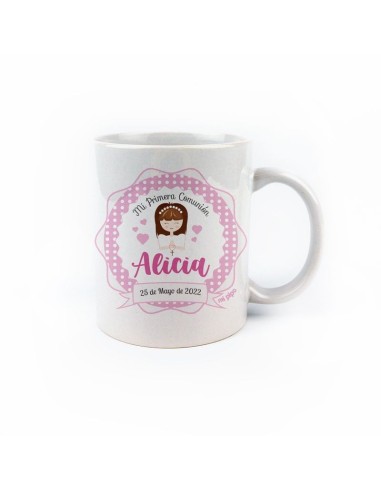 Mi pipo Taza cerámica o plástico Comunión Niña personalizada