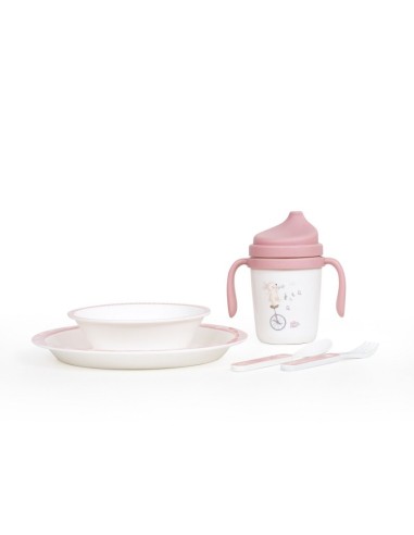 Interbaby vajilla de elefante rosa.
