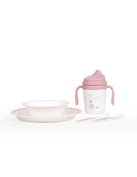 Interbaby vajilla de elefante rosa.