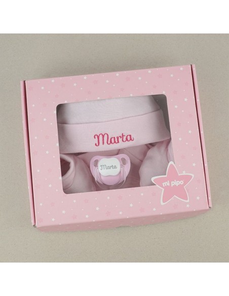 Cajita Set Recién Nacido Rosa Personalizado