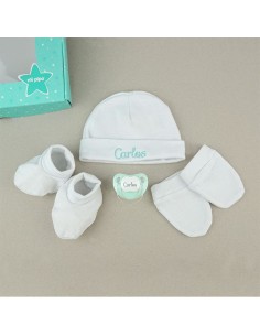 Cajita Set Recién Nacido Menta Personalizado 2