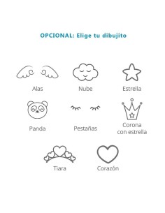 Cojín Antivuelco Caramelo Blanco y Beige Personalizado, dibujo opcional 2