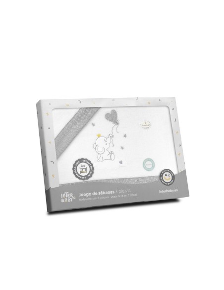 Interbaby sábanas minicuna elefante franela.