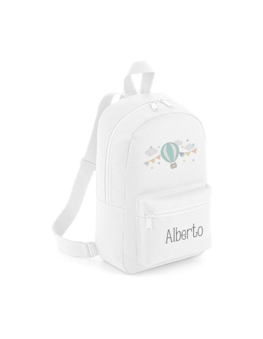 Mochila Medium Nylon Globo personalizada, color a elegir
