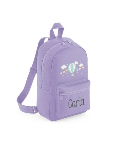 Mochila Medium Nylon Globo personalizada, color a elegir