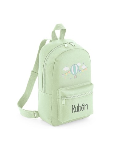 Mochila Medium Nylon Globo personalizada, color a elegir