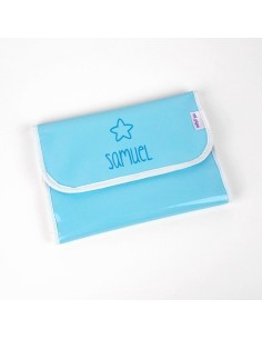 Portadocumentos Gloss Celeste Personalizado