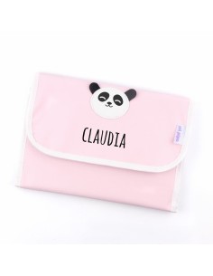 Mi pipo Portadocumentos Panda Rosa Personalizado