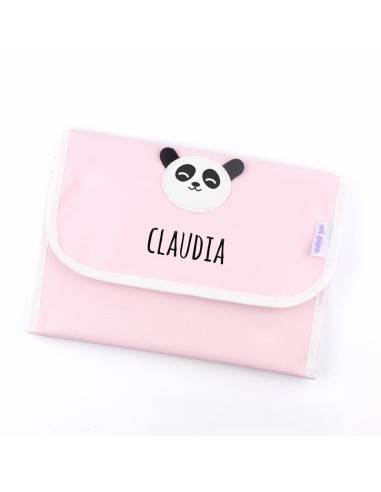 Mi pipo Portadocumentos Panda Rosa Personalizado