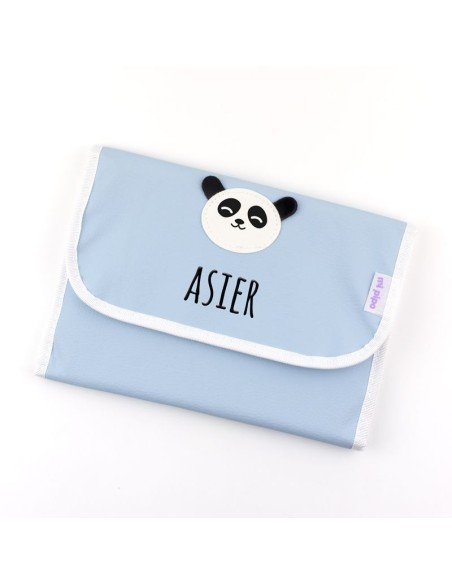 Portadocumentos Panda Azul Personalizado