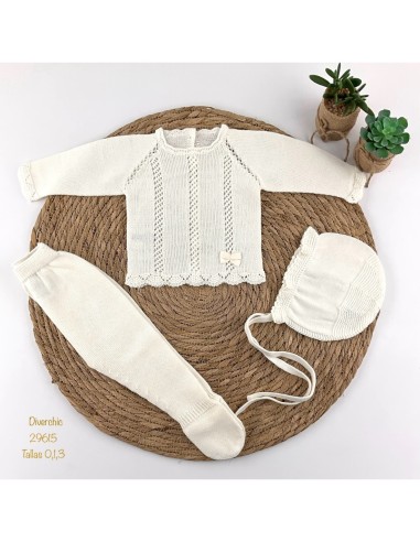 Conjunto hilo bebe beige