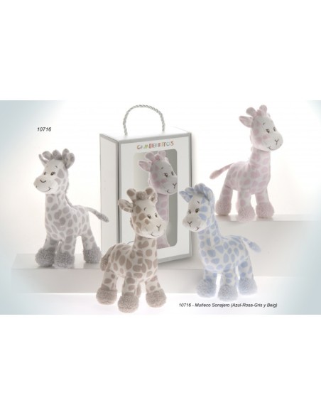 Sonajero de jirafa  de peluche