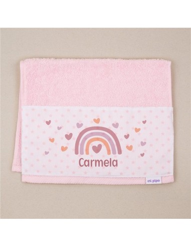 Toallita de Rizo Arcoíris Blush Personalizada