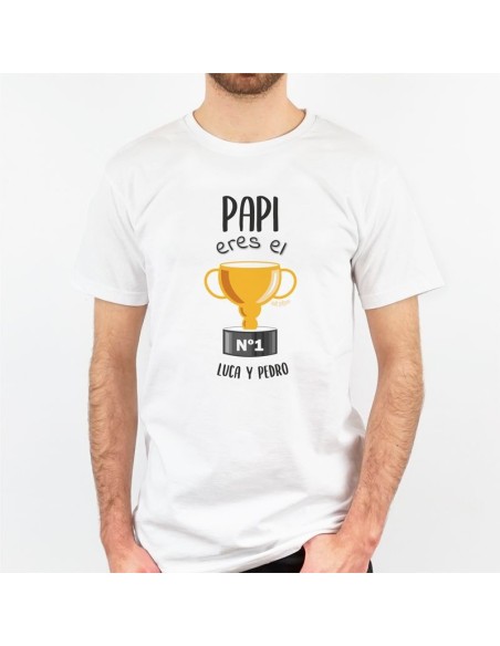 Camiseta o Sudadera Papi eres el Número 1 (Nombres)