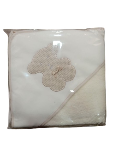 Capa de baño osito beige
