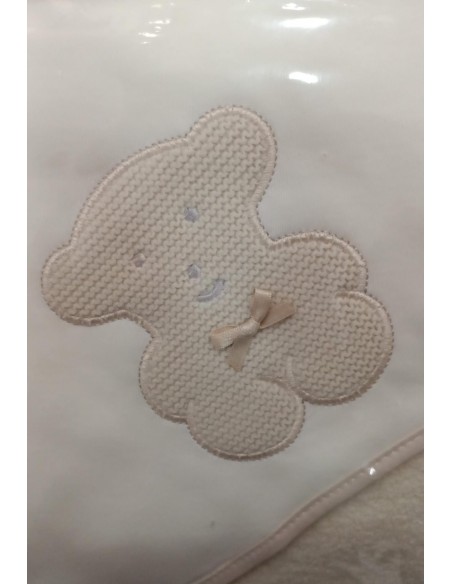 Capa de baño osito beige