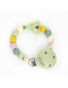 Cadenita Silicona Tipi Verde Soft, con el nombre en el CLIP