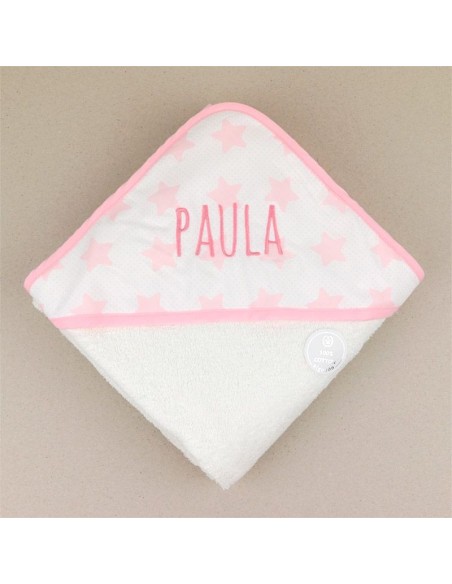 Mi pipo Capa de baño bordada Estrellas Rosa Personalizada, liquidación