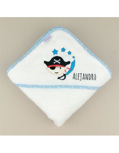 Capa de baño bordada Pirata Personalizada, liquidación 30% DTO